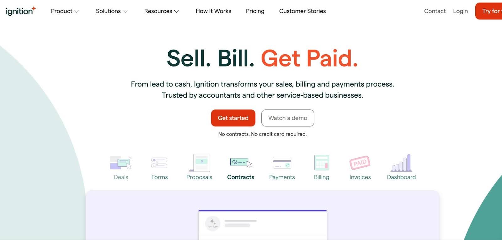 Ignition website snapshot