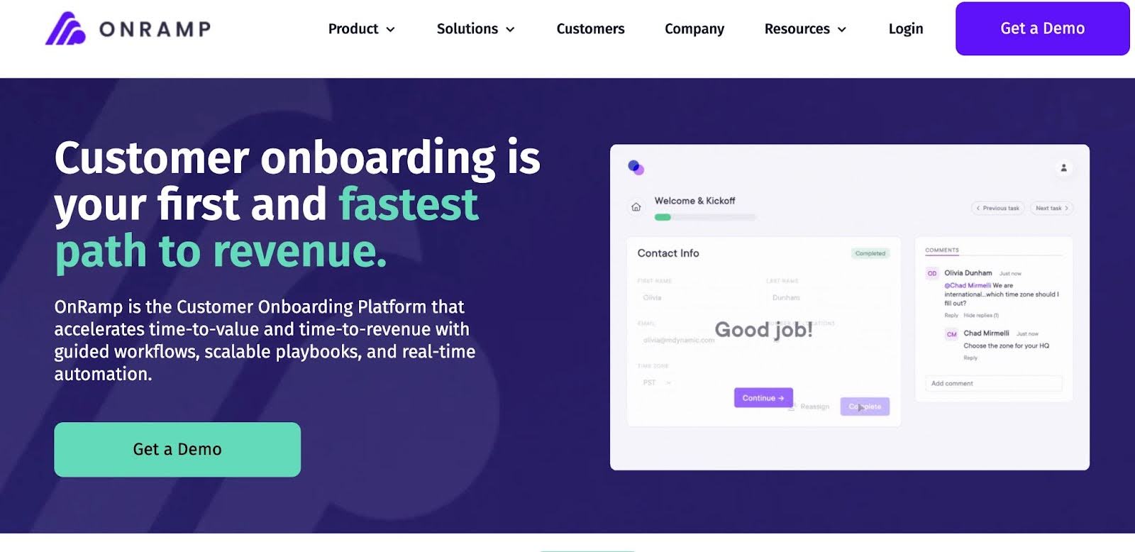 Onramp customer onboarding tool