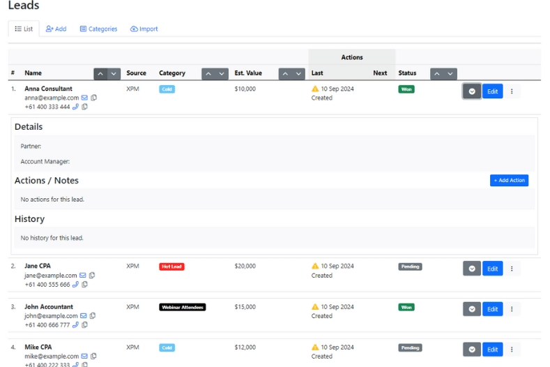 dashboard overview of Seamlss