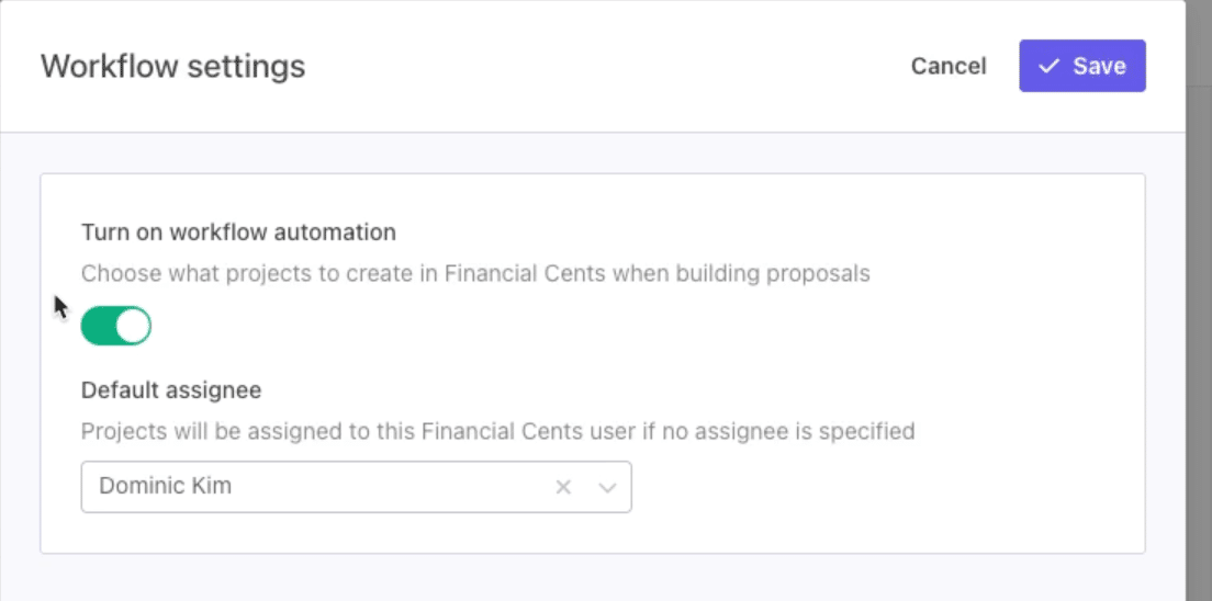 workflow automation settings