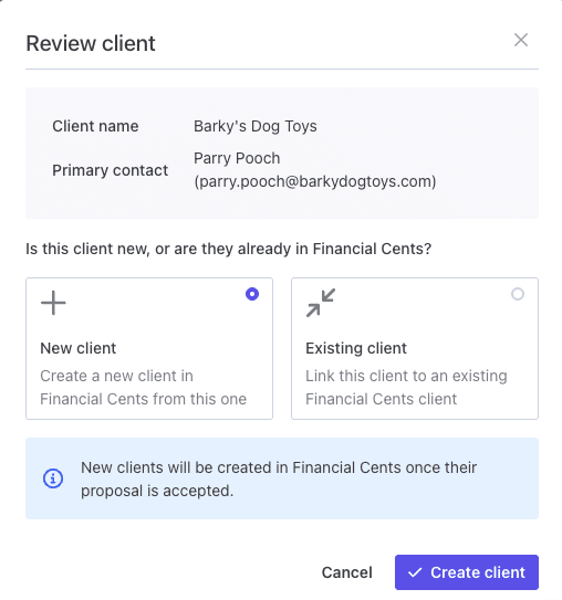 creating a new client