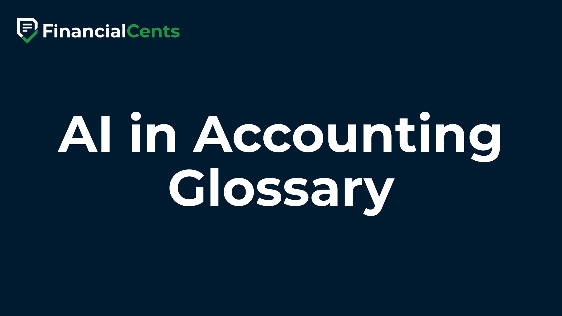 AI in Accounting Glossary cover