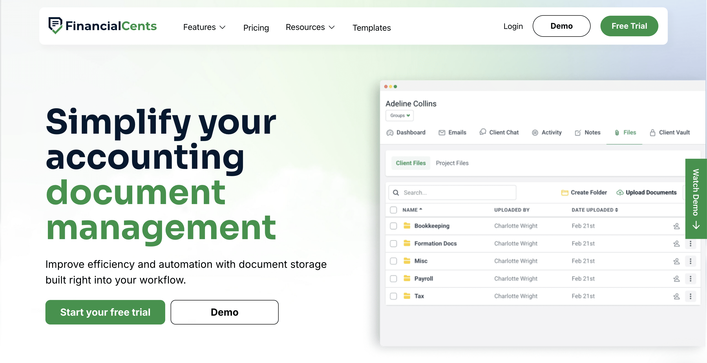 Financial Cents accounting DMS