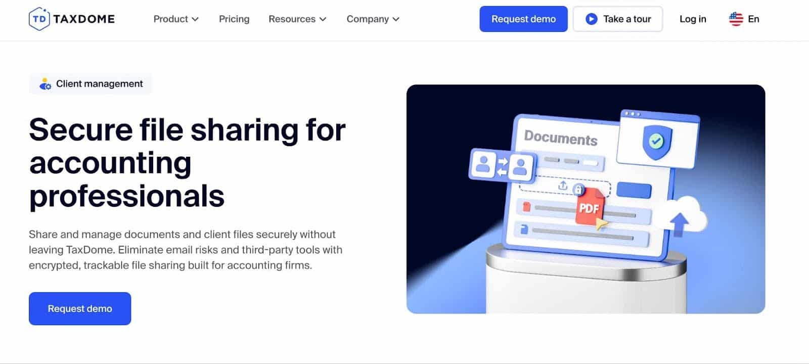 taxdome secure file sharing for accounting professionals
