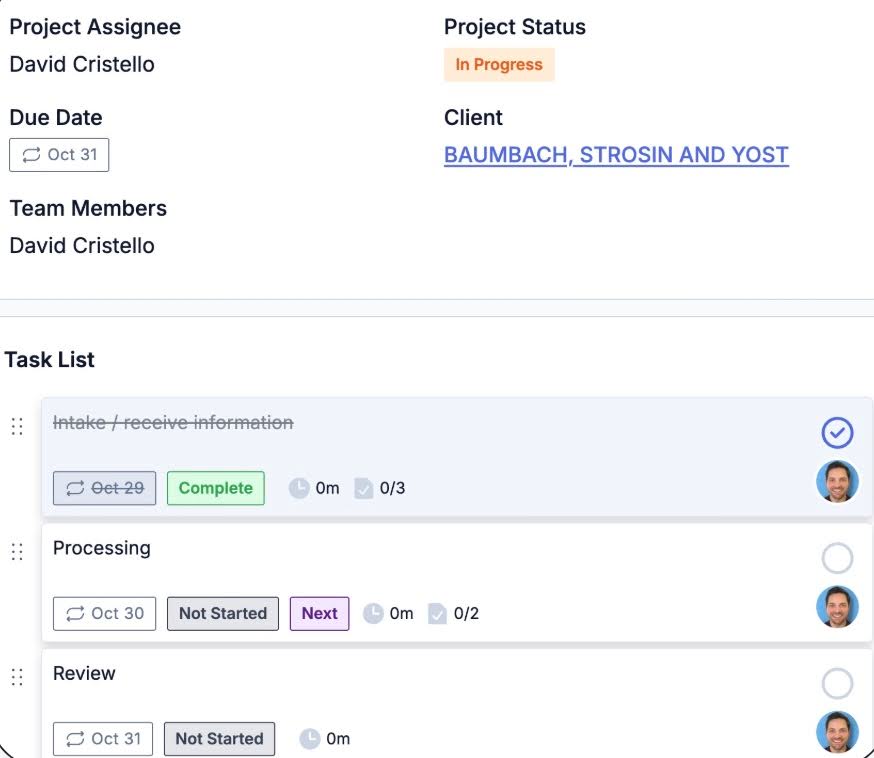 jetpack workflow's project details interface