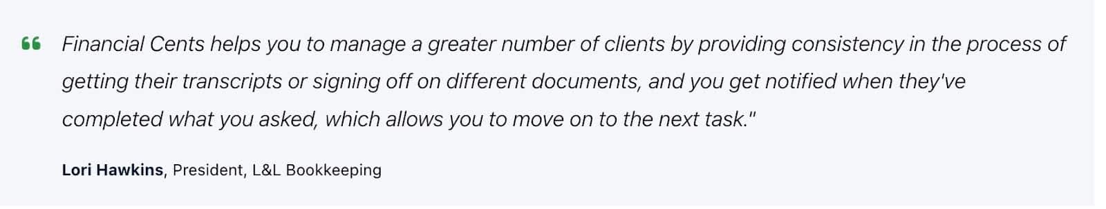 Financial Cents review by Lori Hawkins