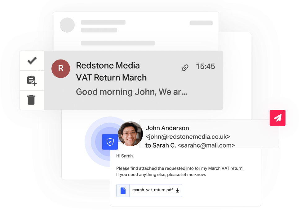 email management inside pixie