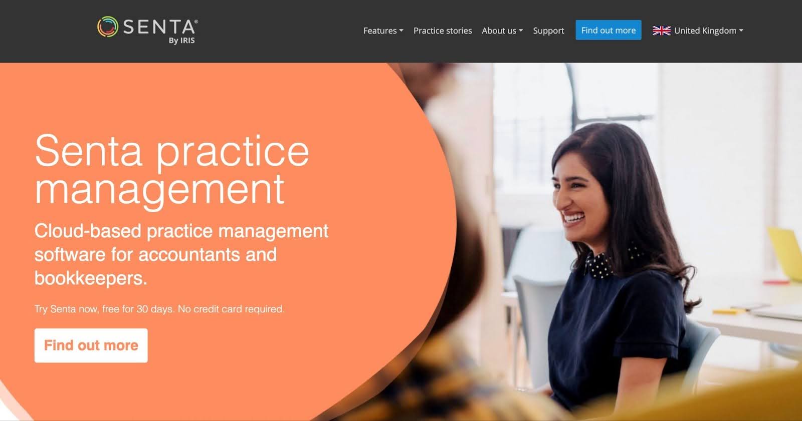 snapshot of Senta's homepage