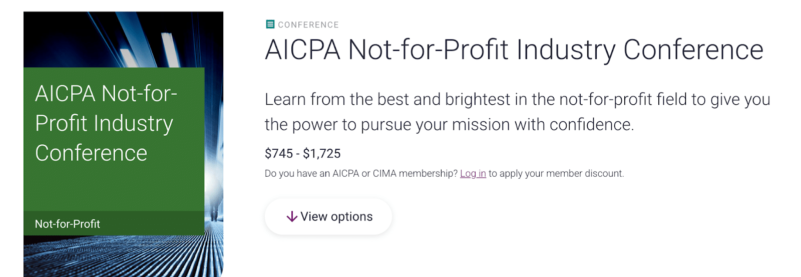 AICPA & CIMA Not-for-profit conference
