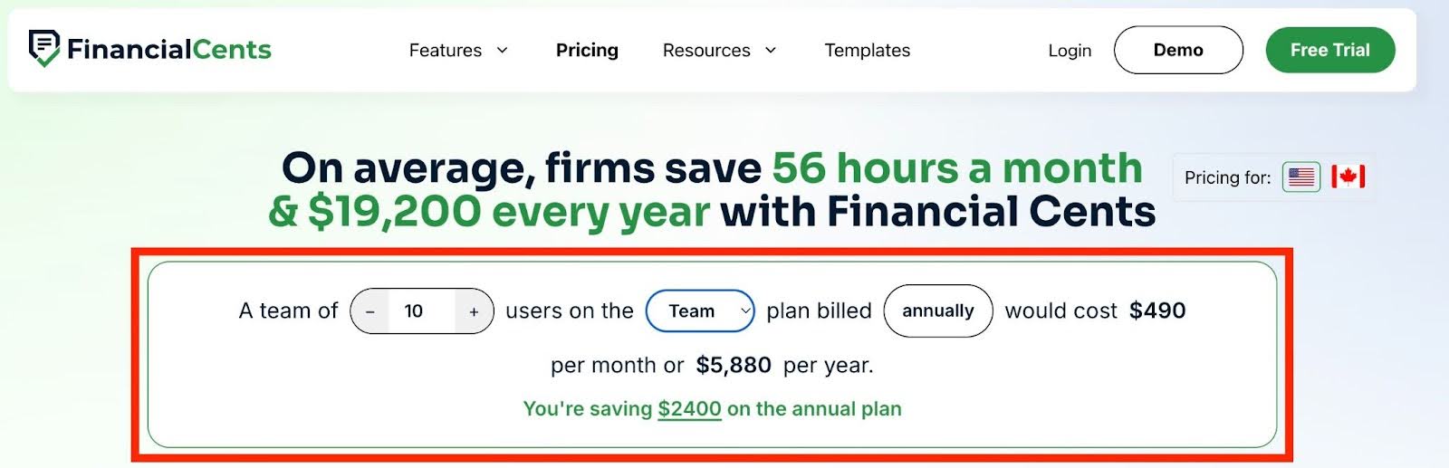 accounting practice management pricing plan example for small firms