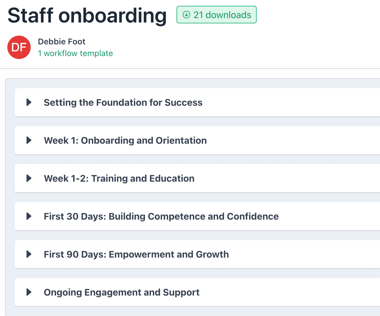 new staff onboarding template for accounting firms by Debbie Foot