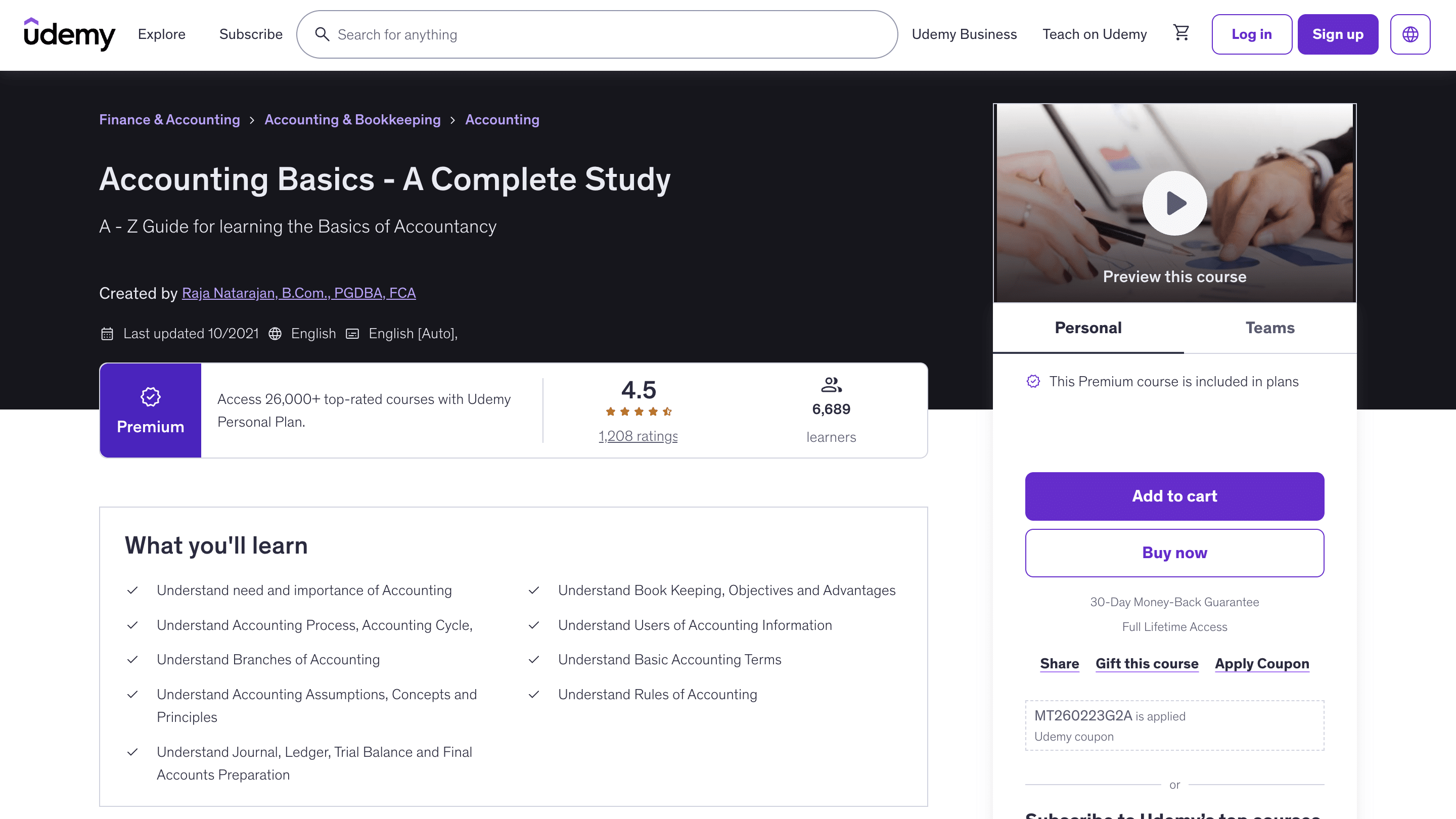 accounting basics course