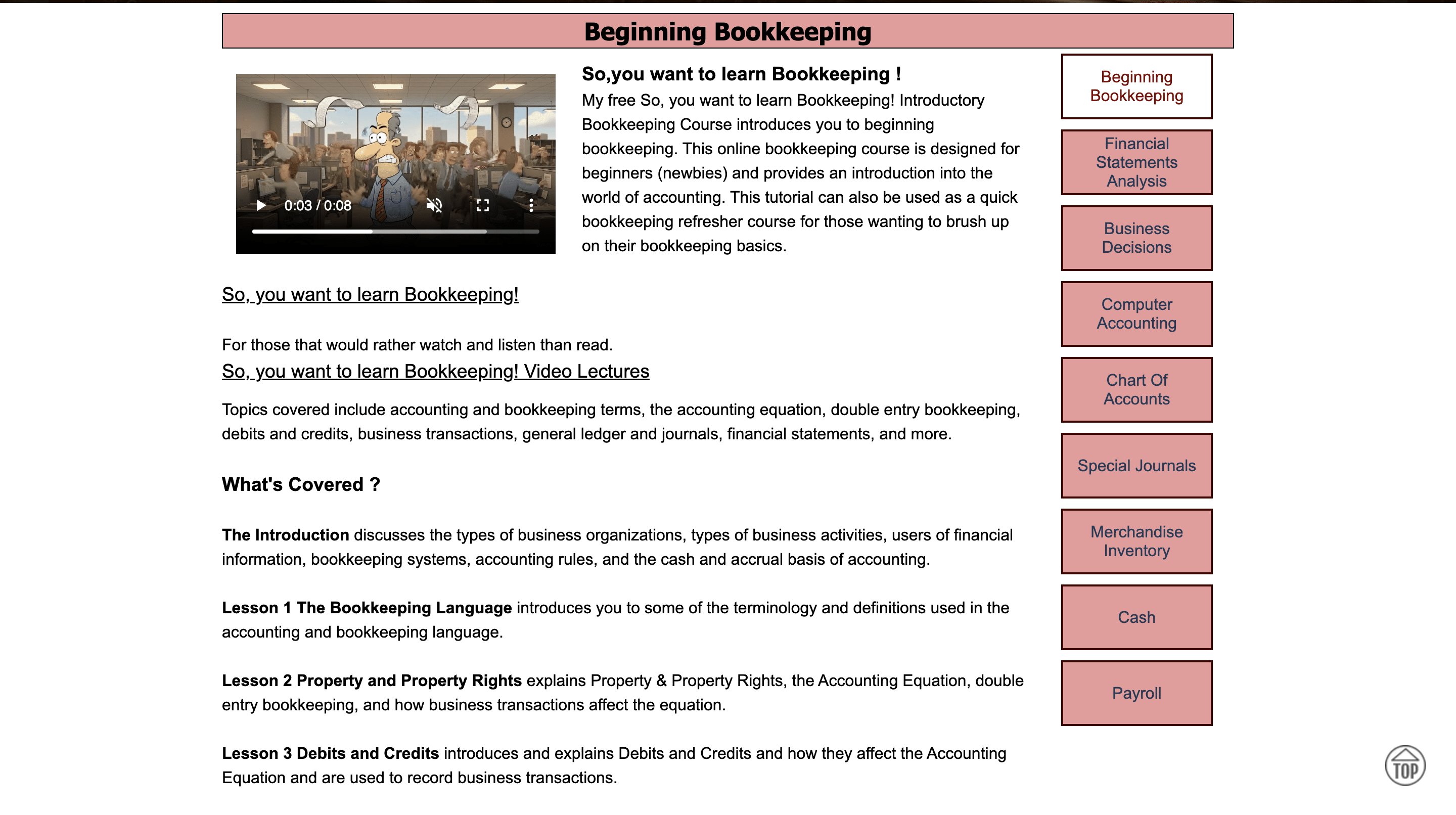 So, You Want to Learn Bookkeeping course overview
