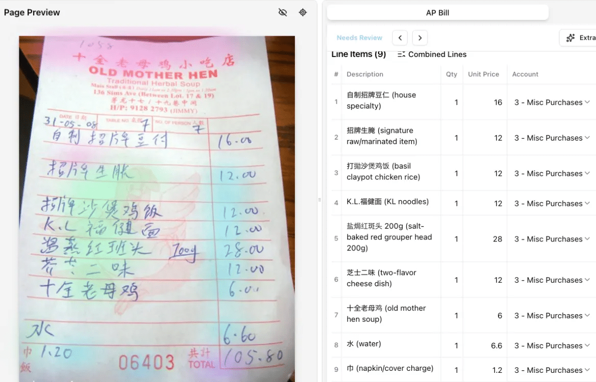 TOFU transaction review dashboard