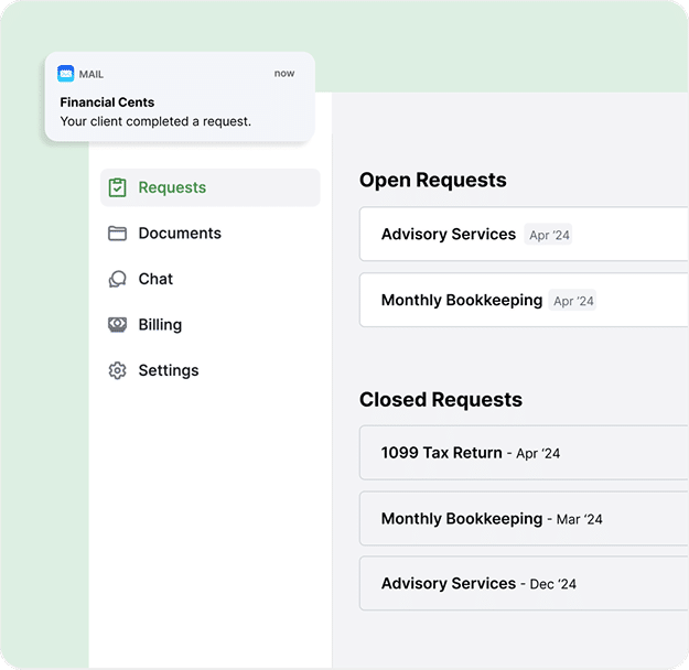 bookkeeping client portal
