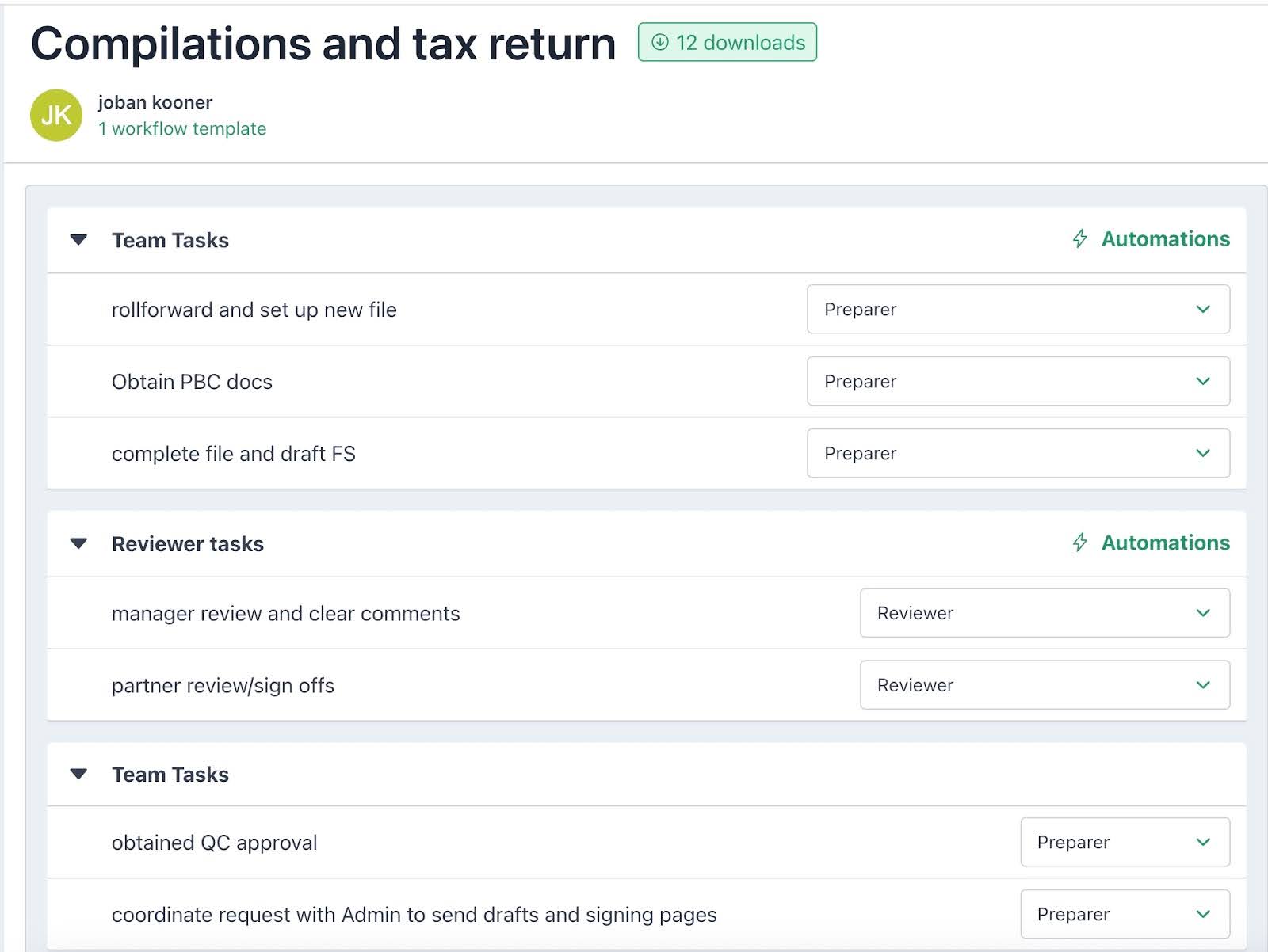 compilations and tax return checklist by Joban Kooner
