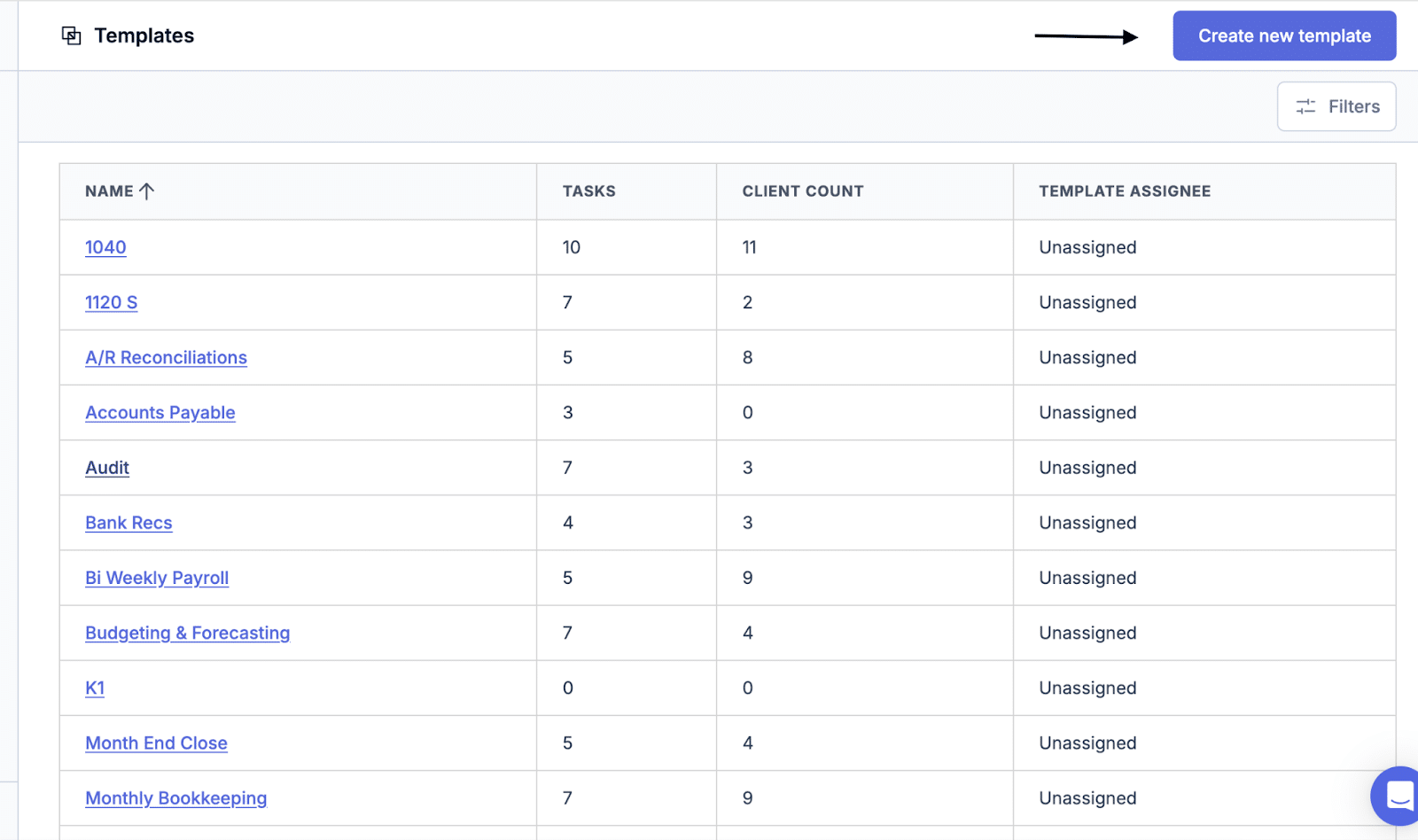 snapshot of job templates inside Jetpack workflow