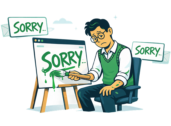 vector apology artist
