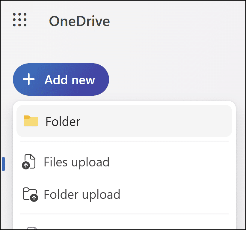 OneDrive folder management
