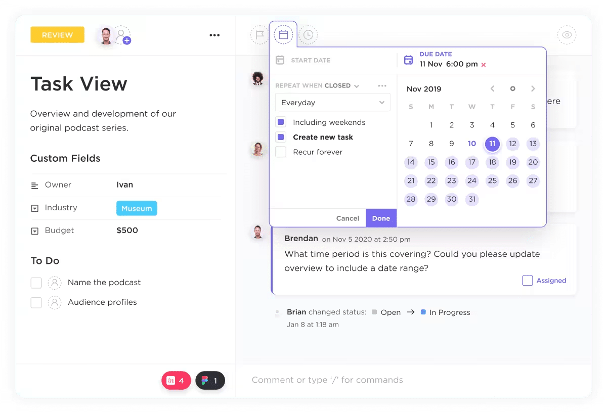 ClickUp Dashboard
