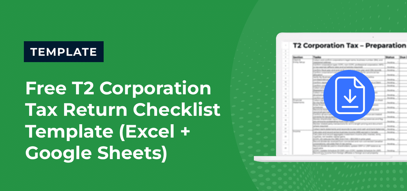 cover image for t2 corporation tax return checklist template