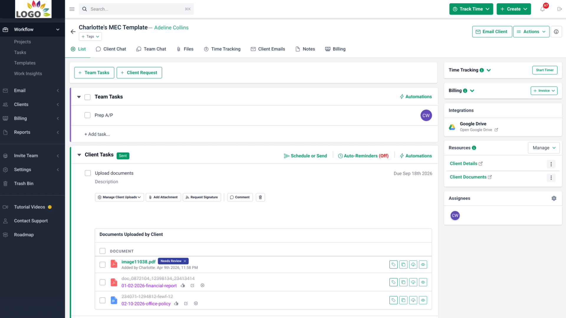 AI File Rename Agent screen on Financial Cents