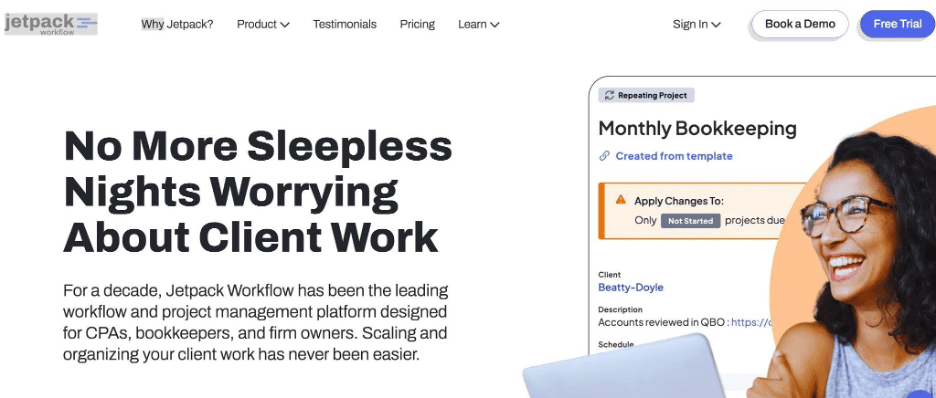 Jetpack workflow client work page