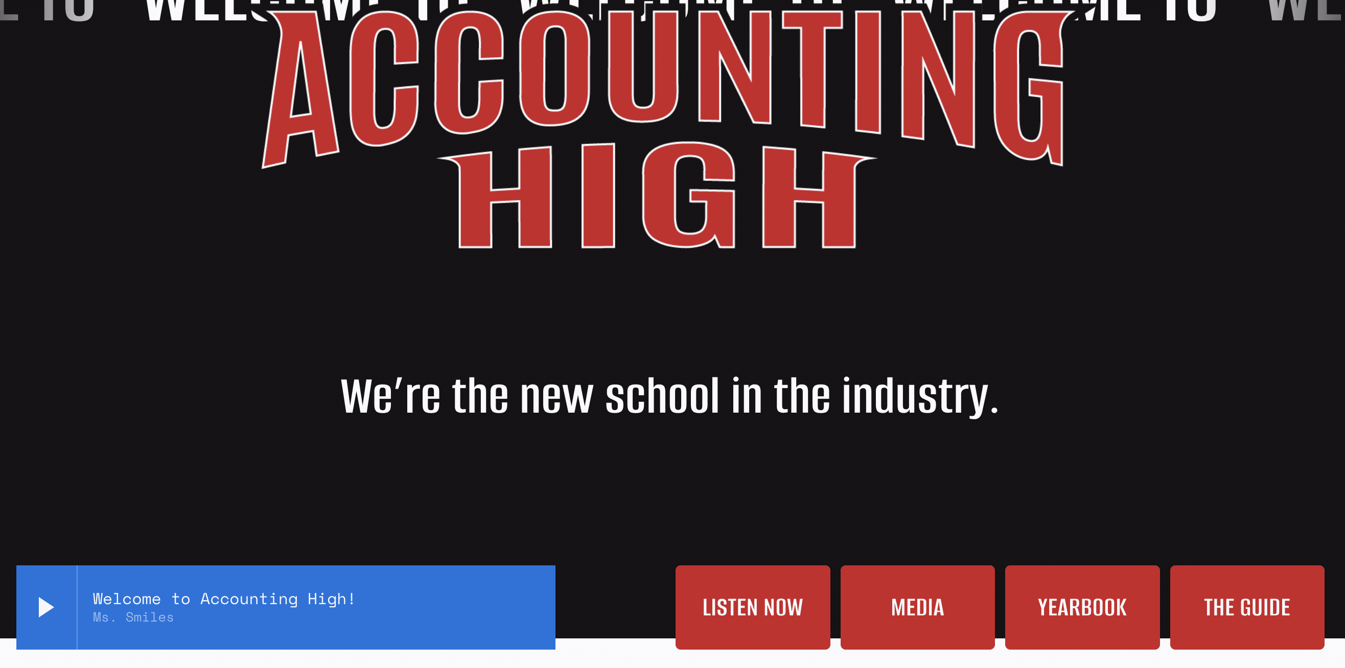snapshot of accounting high podcast homepage